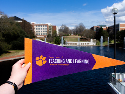 College of Education Teaching and Learning Pennant clemson clemson tigers design graphic design orange pennant school simple teaching tigers