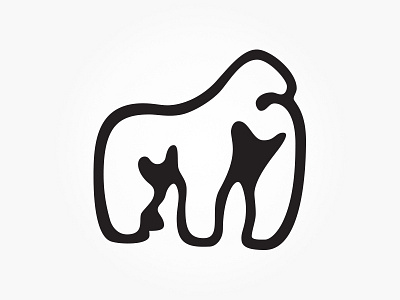Gorilla Logo brand identity design gorilla levinanni logo logo design logomark shape