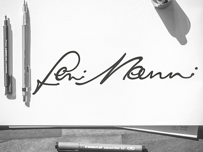 Logo Signature brand identity branding design elegant levinanni logo logo design logomark vector