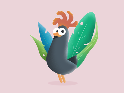 Gallo animal animals artwork card colorful design eyes flat design funny funny look gallo illustration infinite painter leaves nature plants rooster vector vector style wallpaper