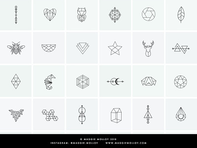 101 Geometric Logo Elements branding icon illustration logo