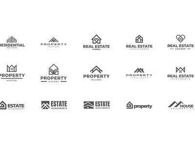 Best Real Estate Logo Bundle Set branding design icon logo