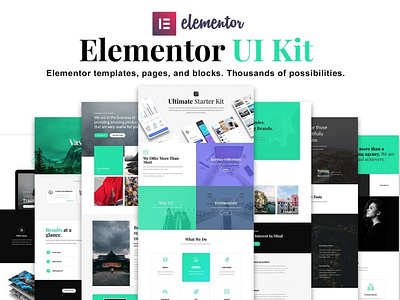 Elementor UI Kit, Templates, Blocks