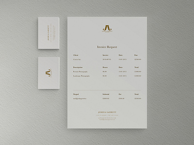 Joshua Garrett brand branding design identity invoice logo print