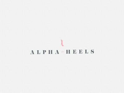 Alpha in Heels brand heel icon identity jony logo logofolio logotype mark minimal shoe symbol