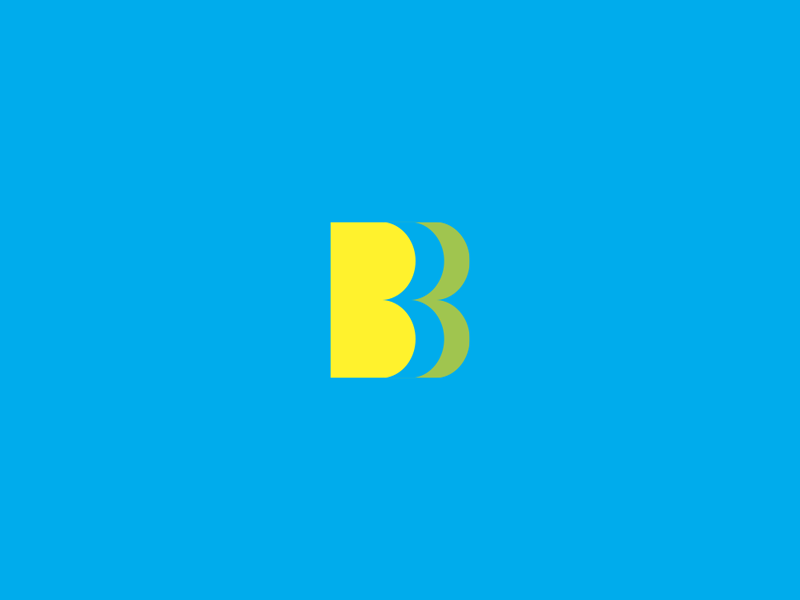 B b branding colorful icons identity logo logo designer nyc minimalistic negavite space symbol triple