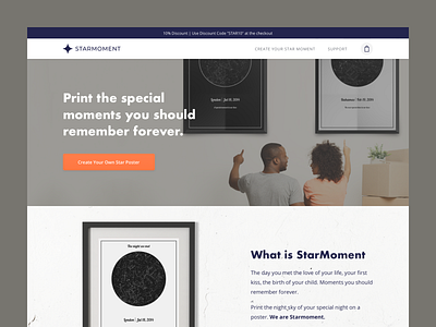 Starmoment Landing Page clean clean ui design landing page minimalist ui website