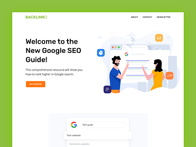 Backlinko Article Page article page blog clean clean ui design landing page minimalist seo ui website