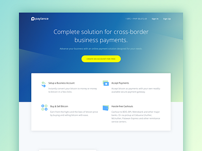 Paylance Landing Page clean gradient home page landing page minimalist ui website