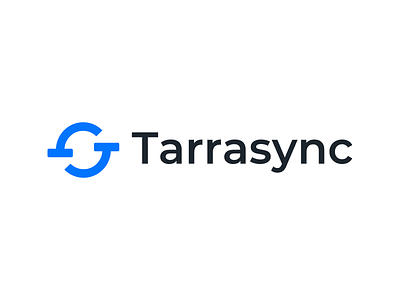 Tarrasync Logo blue logo branding flat logo logo logotype simple logo sync vector