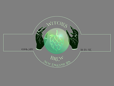 Witches Brew adobe illustrator beer beer label branding brewery brewery logo design green illustration logo vector witches