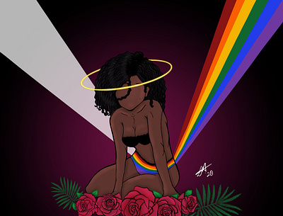 Prism afrocentric design digital digital art digitalart drawing illustration procreate rainbow