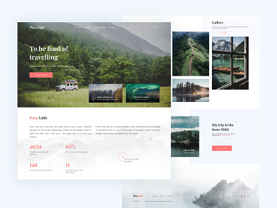 PORAVALIT - Travel Landing Page clean clean design creative figma journey landing landing page travel trip typography ui ui design ux web design webdesign website