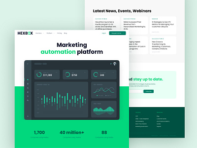 HexBox. Landing page