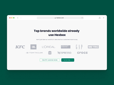 HexBox. Landing page. Partners. Logos