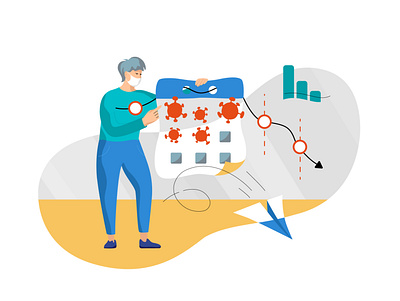 Free Coronavirus icon. Covid-19 economy slowdown. analytics business chart concept coronavirus covid covid19 data dataviz diagram economy finance flat icon infographic money quarantine result simple vector