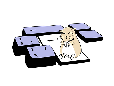 Increasing productivity and multitasking illustrations. animal black and white blog character comic concept doodle drawn flat hamster hand illustration lifestyle management modern set simple sketch time ui