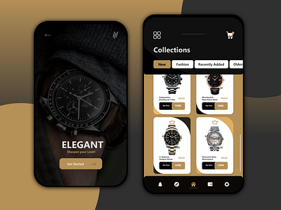 ELEGANT 2020 adobexd clean design clean ui mobile app mobile design mobile ui ui uidesign uiux watch watches