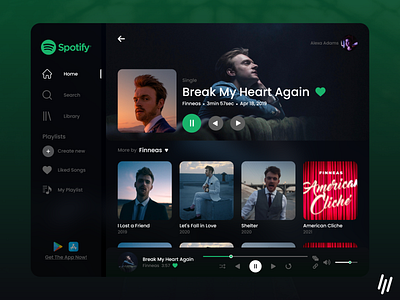 Spotify Redesigned 2021 2021 design adobexd branding clean design clean ui illustration photoshop ui uidesign uiux vector