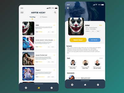 Movies App Concept Design (Practice)