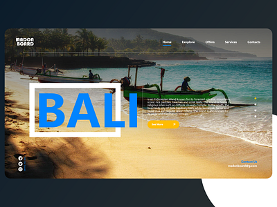 Travel Website Concept Design 2020 bali clean ui travel travel app ui uidesign uxui webdesign