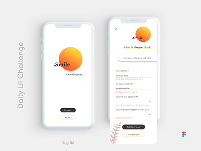 Daily UI Challenge: Day 06: Register Screen_Part 01