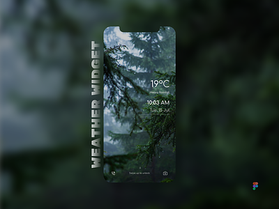 Weather Widget: Forest-themed figma mobileui uidesign uxdesign weatherwidget