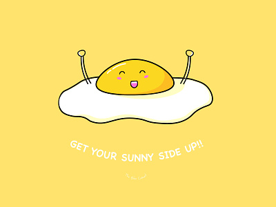 Sunny Side Up adobe illustrator cartoon food illustration funny illustration illustraion yellow