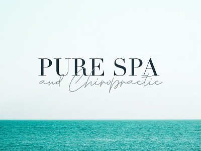 Pure Spa and Chiropractic Logo Design branding design graphic design logo logo design logo design branding