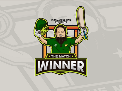 The Match Winner Logo abstract adobe illustrator branding cartoon character comic art concept cricket design art graphicdesign illustration logo pakistan vector