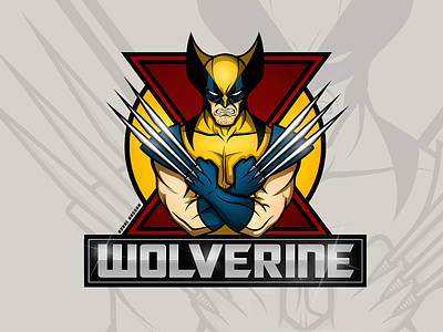 X-Men Wolverine Classic Suit Logo adobe illustrator adope art artwork cartoon character comic comic art design design art graphicdesign icon illustration logo logodesign marvelcomics mascot logo vector wolverine x men