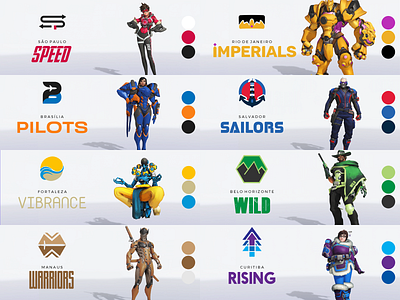Brazilian teams' concept for Overwatch League branding brazil design esports logo overwatch overwatch league