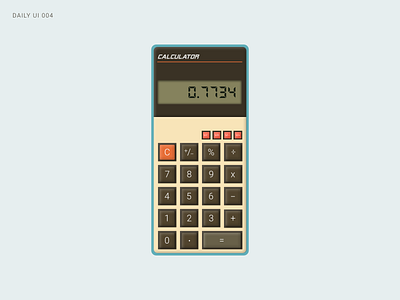 Daily UI 004 - Calculator app calculator daily ui dailyui design old school retro ui ux