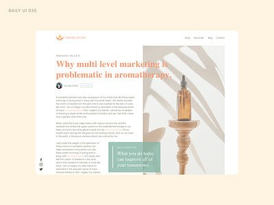 Daily UI 035 - Blog Post
