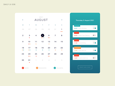 Daily UI 038 - Calendar calendar daily ui daily ui 038 daily ui 38 dailyui