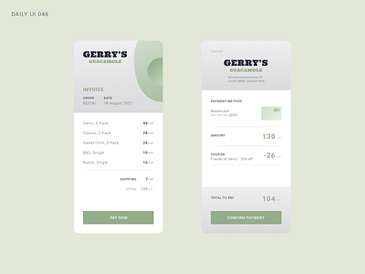 Daily UI 046 - Invoice daily ui daily ui 046 daily ui 46 dailyui invoice payment