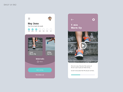 Daily UI 062 - Workout Of The Day daily ui daily ui 062 daily ui 62 dailyui dailyui62 marathon run running work out workout