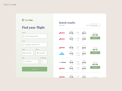 Daily UI 068 - Flight Search