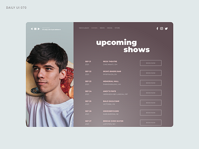 Daily UI 070 - Event Listing band concert daily ui daily ui 070 daily ui 70 dailyui event event listing music