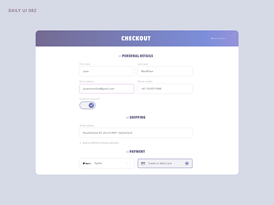 Daily UI 082 - Form