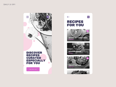 Daily UI 091 - Curated For You curated for you daily ui daily ui 091 daily ui 91 dailyui recipes