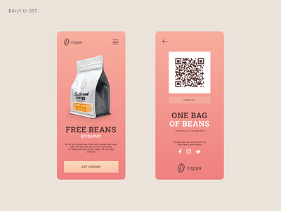 Daily UI 097 - Giveaway coffee coffee beans daily ui daily ui 097 daily ui 97 dailyui giveaway
