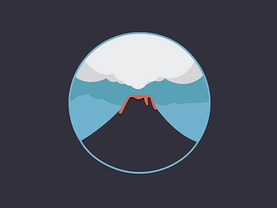 Volcano Badge app badge illustration volcano