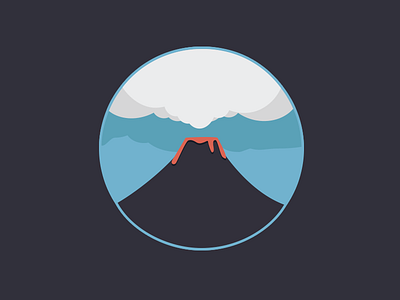 Volcano Badge app badge illustration volcano