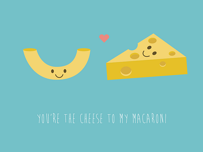 Cheese & Macaroni cheese dating illustration love macaroni sayings