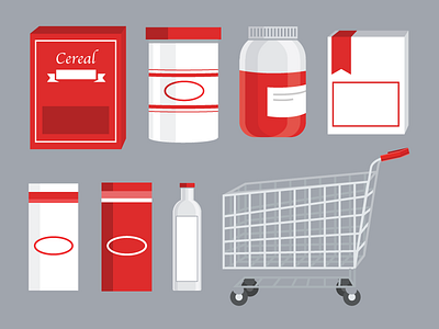 Grocery Shopping groceries illustration shopping shopping cart