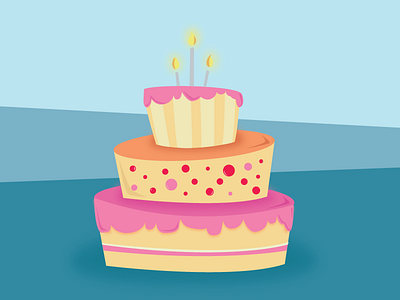 Birthday Cake birthday birthday cake cake candles celebration illustration sweets