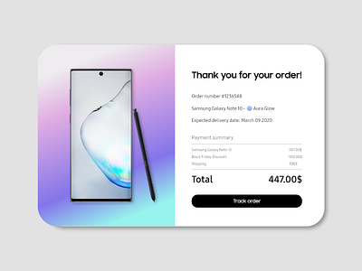 Email Receipt - Daily UI 017 017 adobe xd app daily ui challenge dailyui design email email app email receipt order payment purchase ui ui design ux