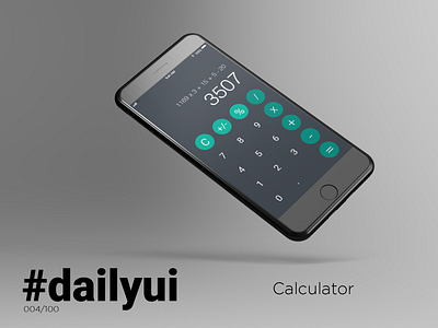 Daily UI #004 - Calculator adobe xd app apple dailyui dark dark ui design interface iphone minimal mobile theme ui ui design uiux ux ux design