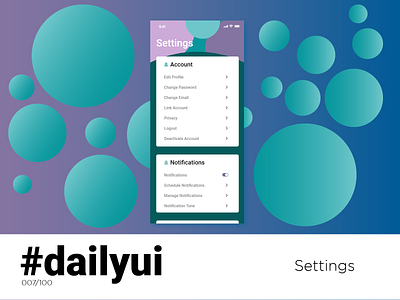 Settings - Daily UI #007